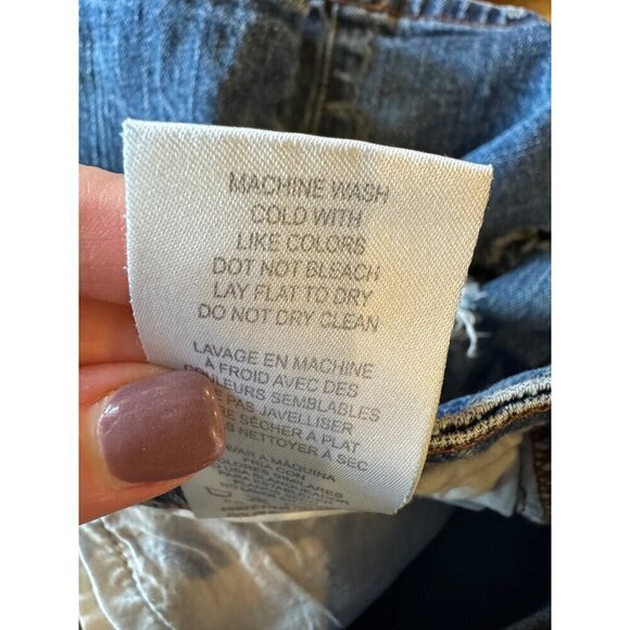 Joe's Jeans Shorts Women 28 Blue Medium Wash‎ Distressed Denim Jean Shorts Retro - Picture 8 of 9